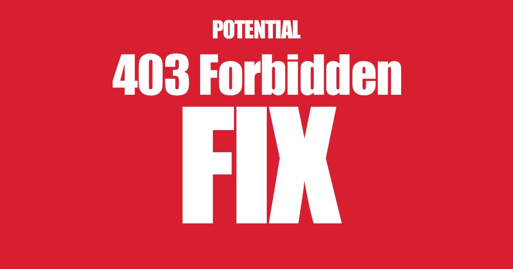 403 forbidden fix